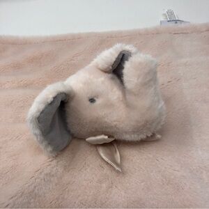 Pottery Barn  Kids Monique Lhuillier Pink Elephant Security Blanket Lovey 14X14